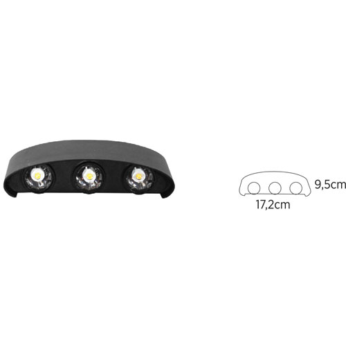 6 W Outdoor Decorative LED Wall Light - Image 2