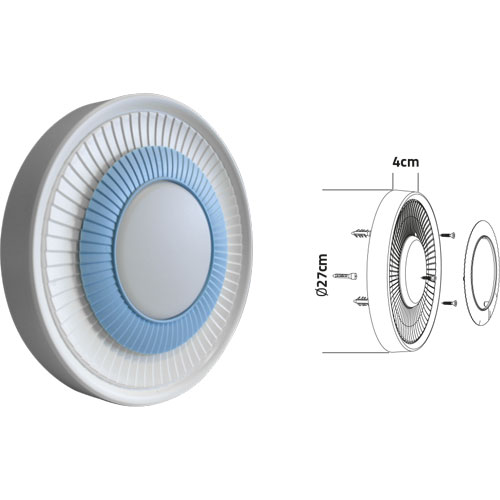 20 W Beyaz Tavan Armatürü (ABS) - Görsel 2